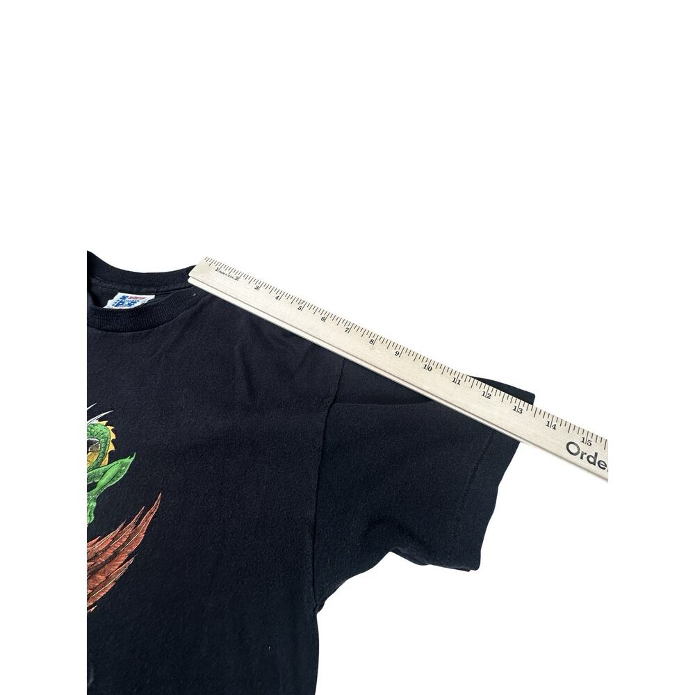 Vintage 1986 Harley Davidson Dallas TX Single Stitch Eagle Has Landed T-Shirt M - Picture 4 of 10
